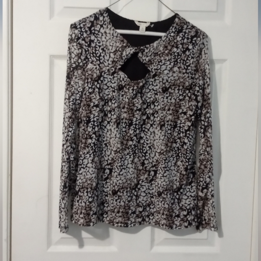 Cato Monochrome Abstract Blouse